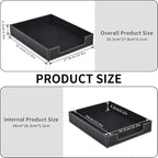 Leather Letter Tray, Office Supplies Desk Organizer - Image 4