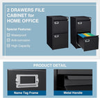 PEUKC 2-Drawer File Cabinet, 16.3" Deep Vertical Metal Filing Cabinet - Image 5