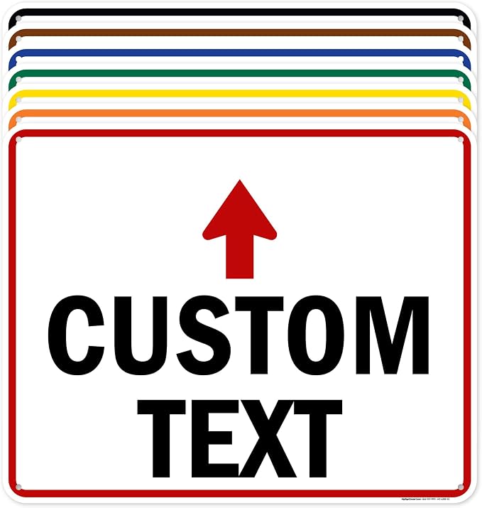 Custom Arrow, Custom Directional Sign, Up Arrow, 24x30 Inches, 55 mil thick by MySignCenter