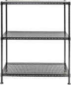 Shelving Inc. 12" d x 24" w x 28" h 3-Tier Perforated Metal Shelving, Standard - Image 3