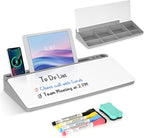 Desktop Glass Whiteboard with Storage, Desk Organizers and Accessories with by WALGLASS