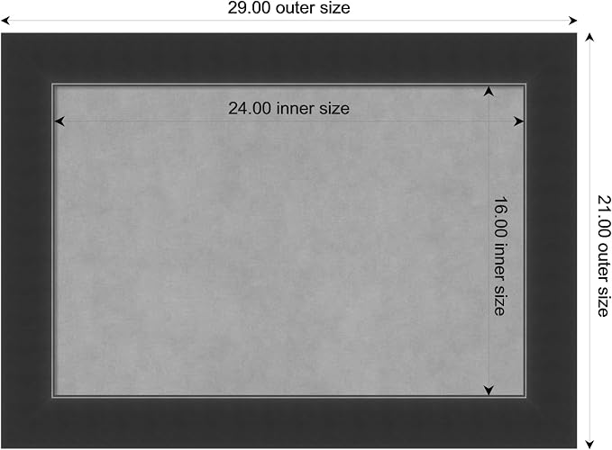 Amanti Art Black Framed Magnetic Board 21x29 Medium Vision Board - Image 3