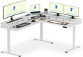 FLEXISPOT 71" Large L Shaped Standing Desk Electric Corner Table by FlexiSpot