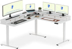 FLEXISPOT 71" Large L Shaped Standing Desk Electric Corner Table by FlexiSpot