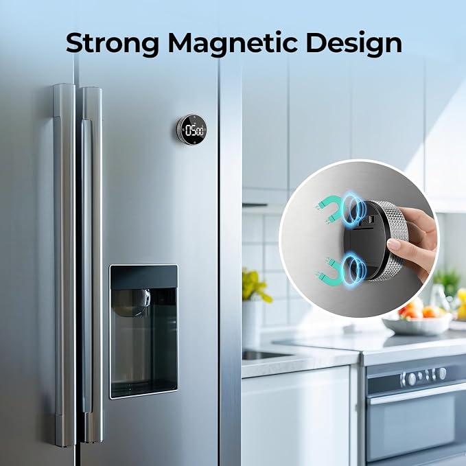 USB Rechargeable Magnetic Kitchen Timer - Image 3