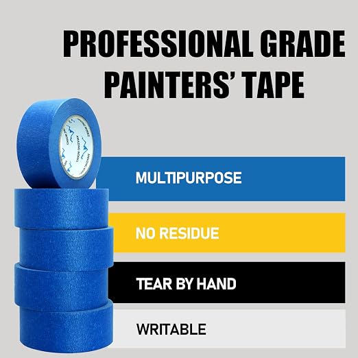 10 Rolls Painters Tape 2 inch Wide, General Purpose Blue Painters Tape - Image 5