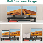 YAOHUOO Dual Monitor Stand Riser, 39Inch Large Monitor Stands - Image 4
