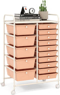 LDAILY 15 Drawer Rolling Storage Cart, Rolling Cart by LDAILY