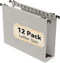 Nordun Extra Capacity Plastic Hanging File Folder Letter Size, 12 Pack by NORDUN