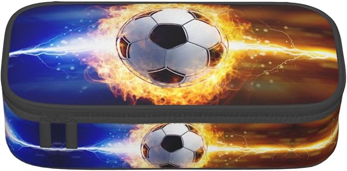SNAPMADE Boys Pencil Case with Soccer Ball Printed, Cool Portable Pen Bag Pouch - Image 5