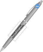 DISCOUNT PROMOS Custom Langham Ballpoint Pens Set of 100, Personalized Bulk Pack by DISCOUNTPROMOS