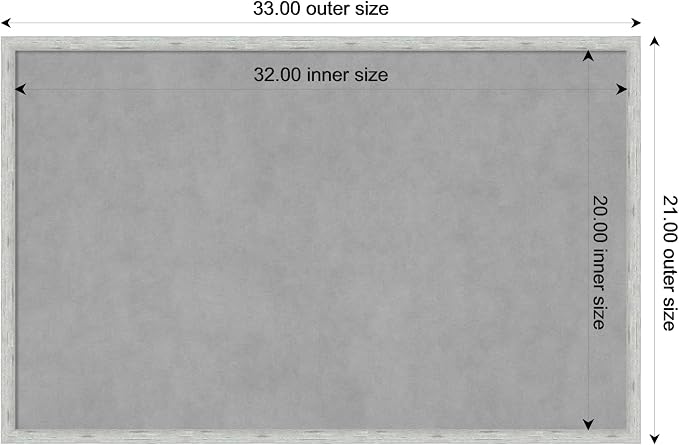 Amanti Art Silver Framed Magnetic Board 21x33 Large Vision Board - Image 3