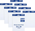 Comix Sticky Easel Pad, 25 x 30 Inches Flip Chart Paper by Comix