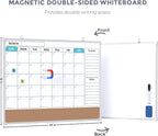 MaxGear Monthly Calendar Whiteboard Dry Erase Cork Board - Image 3