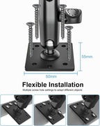 Small Tablet Wall Mount iPad Holder, Metal 360° Adjustable Stand, Alloy Base - Image 5