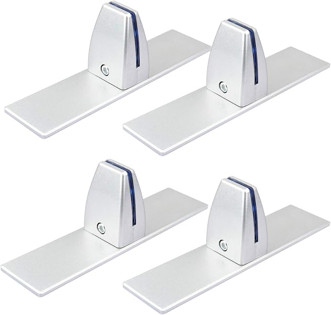 4 Pack T Shaped Office Desk Partition Clamp, Aluminum Sneeze Guard Bracket by MOUNTAIN_ARK