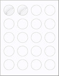 Methdic 1.5" Diameter High Visibility Printable Round Labels，Matte White，600 by Methdic
