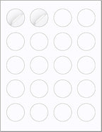 Methdic 1.5" Diameter High Visibility Printable Round Labels，Matte White，600 by Methdic