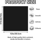 15 Sheets Black Cardstock 12"x12", 250gsm/90lb Heavyweight Cardstock Paper - Image 2