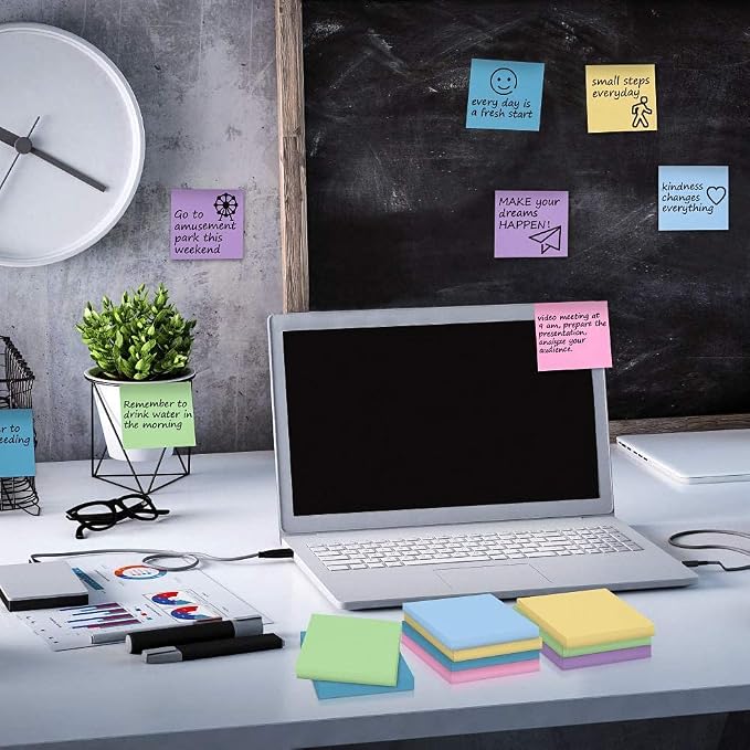 MyLifeUNIT Sticky Notes 3x3, Bulk Pack 108 Note Pads 10800 Sheets - Image 7