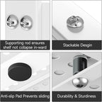 jkxoo 2Pack Expandable Cabinet Shelf Organizers, Stackable Metal Shelves - Image 4