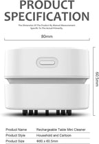 ODISTAR Desktop Vacuum Cleaner, Mini Table dust Sweeper Energy Saving - Image 3