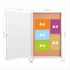 36×24 Inch Lockable Enclosed Bulletin Board, Weather-Resistant Outdoor - Image 2