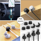 ITUGOU 11PCS Cable Management Cord Holder Organizer, Magnetic Cable Clips - Image 3