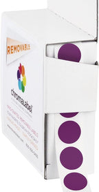 ChromaLabel 0.50 Inch Round Label Removable Color Code Dot Stickers, 1000 by ChromaLabel