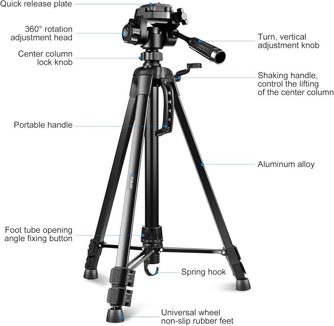 PULUZ Camera Tripod, Cellphone Clip - Image 4