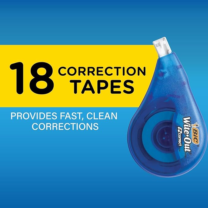 BIC Wite-Out EZ Correct Correction Tape, Tear-Resistant and No Dry Time - Image 3