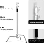 Soonpho 2 Packs Heavy Duty C-Stand Kit, Stainless Steel Photography Light Stand - Image 2