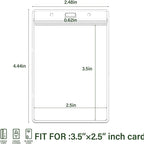 50 Pcs Vertical Clear ID Badge Holders, 3.5×2.5 Inch Waterproof PVC Plastic - Image 2