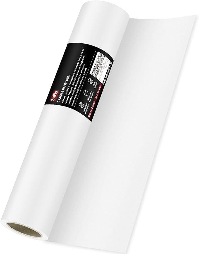 SuFly Tracing Paper Roll 18 Inch Wide x 30 Yards by SuFlyDirect