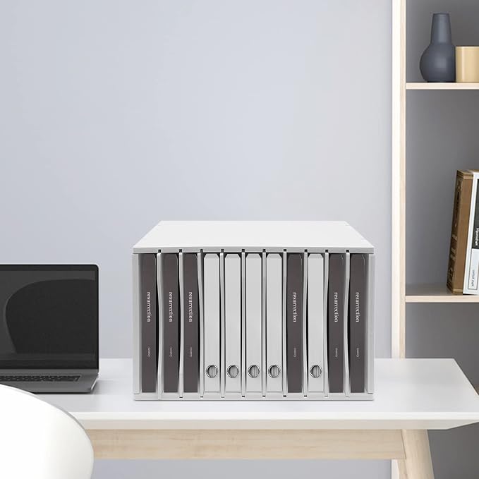 GUEYYSAN Vertical File Storage Rack, 11-Compartment Desktop Sorter Documents Box - Image 9