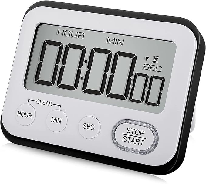Digital Kitchen Timer Magnetic Loud Alarm, Large LCD Screen Silent/Beeping by VOULOIR