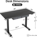 Agilestic Standing Desk with 2 Drawers, Adjustable Height Electric Desk with - Image 3