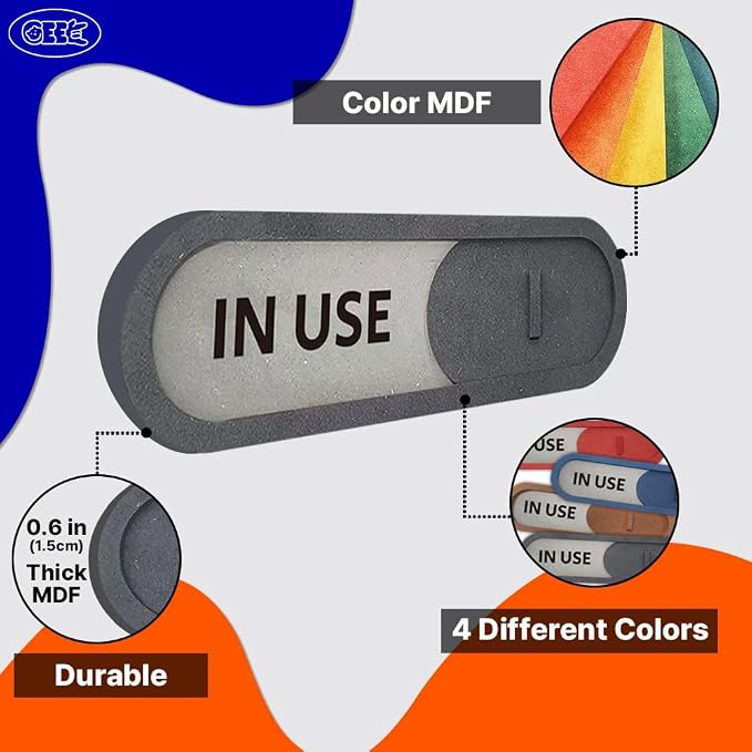 GEEKBEAR In Use Available Slider Door Sign - Image 4