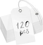 Uniclife 120 Pcs White Plastic Tags by UnicLife