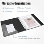 Uquelic 80-Pocket Binder with Plastic Sleeves - Image 2