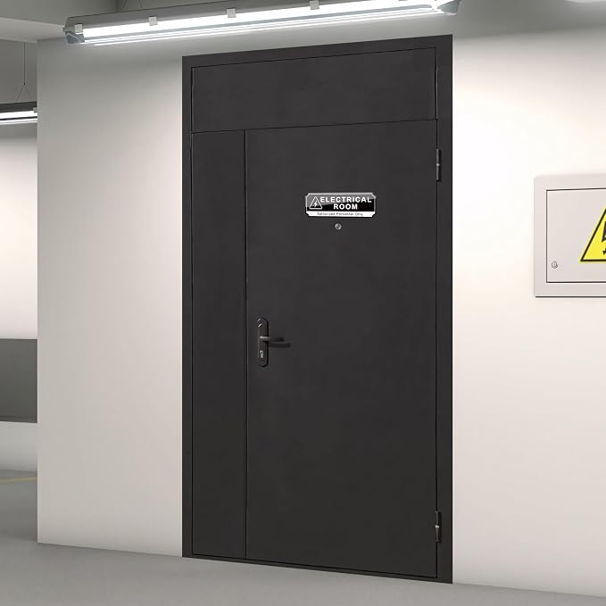 Electrical Room Door Sign for Business，Self-Adhesive Durable Modern Electrical - Image 6