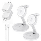 3 in 1 Foldable Magnetic Wireless Charging Station, iPhone Mag-Safe Charger by Unknown
