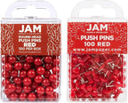 JAM PAPER Colorful Push Pins by JAMPaper