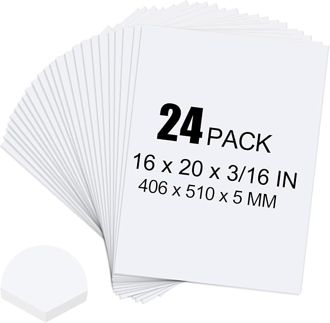 ToLanbbt 24 Pack White Foam Board, Displaying by ToLanbbt