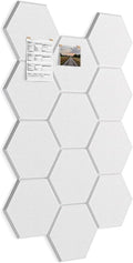 Large Bulletin Board 12" x 10", 12 Pack White Cork Boards by Topnaca