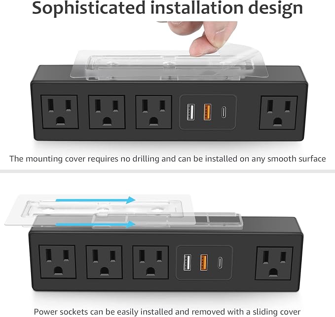 HHSOET 45W Under Desk Power Strip - Image 5