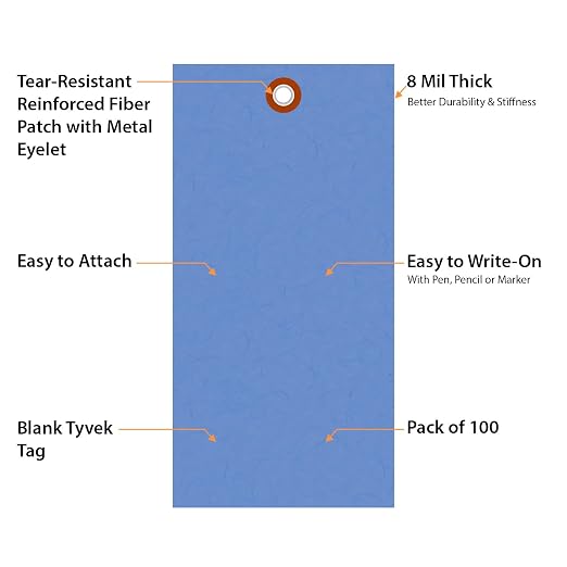 SmartSign Blue Blank Tyvek Shipping Tags - Image 4