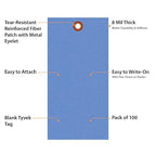 SmartSign Blue Blank Tyvek Shipping Tags - Image 4