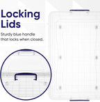 Superio Storage Bins with Lids, Stackable Totes, BPA Free, Odor Free, Organizer - Image 4