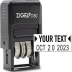 ZIGEL D50 Date Stamp with Your Custom Text by ZIGEL